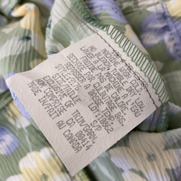 Vintage Pastel Green Floral Midi Skirt - Picture 6 of 9